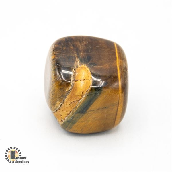 GENUINE LARGE TIGERS-EYE POLISHED GEMSTONE 88.1G