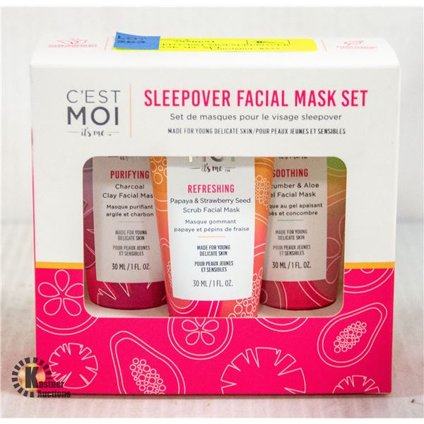 NEW SEALED C'EST MOI SLEEPOVER FACIAL MASK 3PC SET