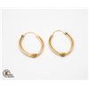 Image 1 : 10K GOLD EARRINGS SET, HOOP, 1.25 INCH LONG