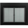 NEW ASCOT GLASS FIRESCREEN BLACK - MEDIUM SIZE