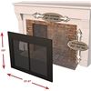 Image 2 : NEW ASCOT GLASS FIRESCREEN BLACK - MEDIUM SIZE