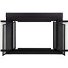 Image 3 : NEW ASCOT GLASS FIRESCREEN BLACK - MEDIUM SIZE