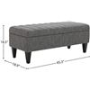 Image 2 : NEW RIVET MAPLE CHANNEL TUFTED UPHOLSTERED STORAGE