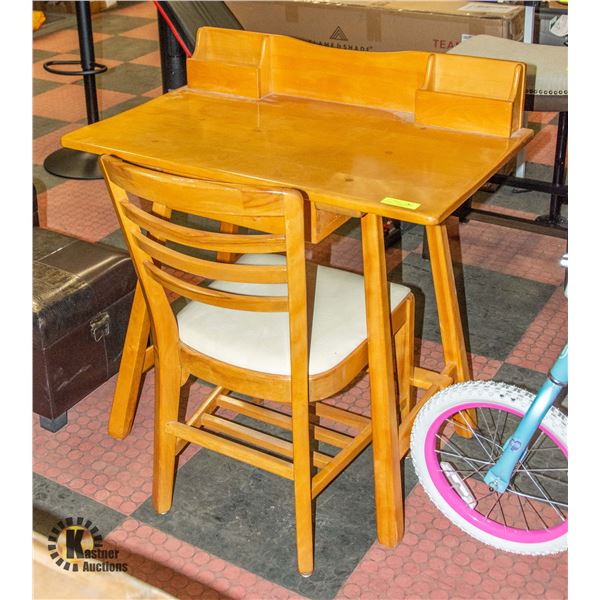 VINTAGE BIRCH WRITING DESK & CHAIR- MADE IN CANADA