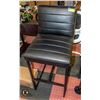 NEW BLACK LEATHERETTE MID BACK BAR / ISLAND STOOL