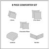 Image 3 : NEW REPACK 7 PIECE QUEEN SIZE COMFORTER SET BY