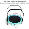 Image 2 : LBLA 36" KIDS TRAMPOLINE WITH BALANCE BAR & SKIRT