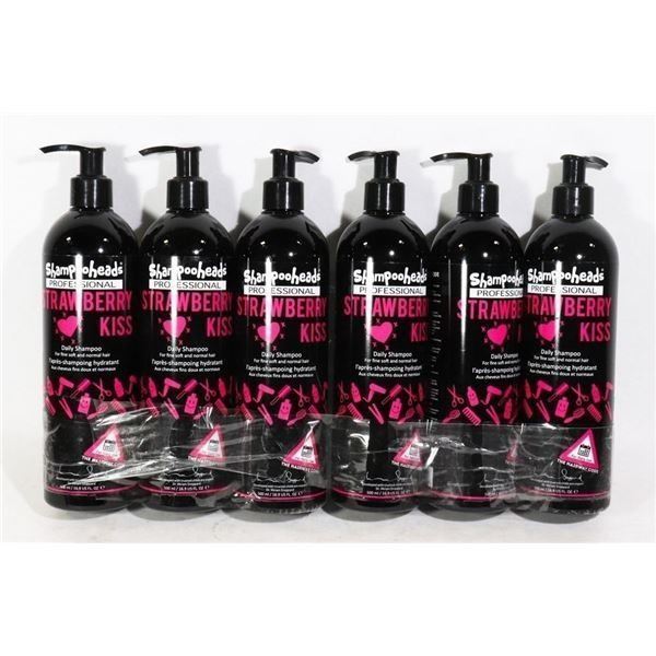 6 BOTTLES OF SHAMPOOHEADS STRAWBERRY KISS SHAMPOO