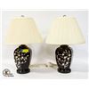 Image 1 : CERAMIC "CHERRYBLOSSOM" LAMPS SET OF 2