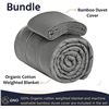 Image 2 : NEW UNBOXED GNO 30LB KING WEIGHTED BLANKET WITH