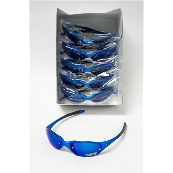 6 PAIRS SKY BLUE SPORT SUNGLASSES