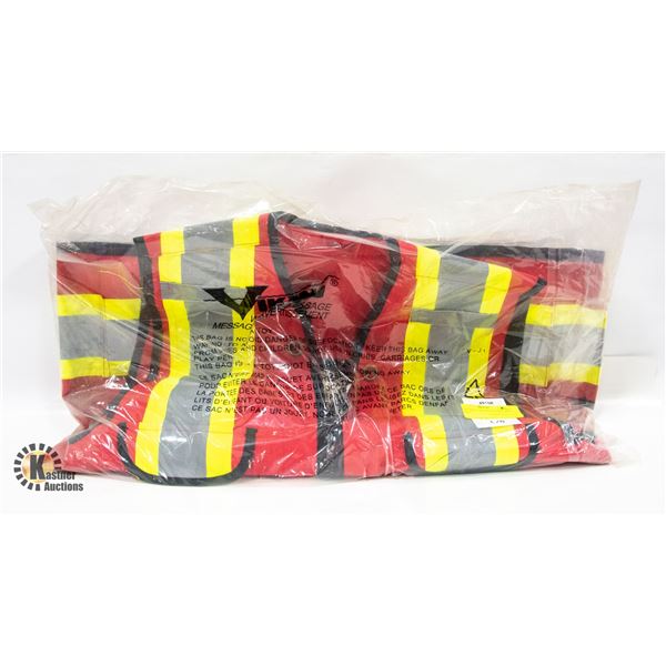 NEW VIKING RED HI-VIZ VEST SIZE LARGE