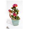 Image 1 : VINTAGE GLASS & JADE ROSE