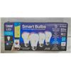 Image 1 : FEIT SMART BULBS 4 PACK, WIFI CONTROLLED