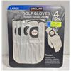 Image 1 : KIRKLAND GOLF GLOVES SIZE LARGE, 4 PACK