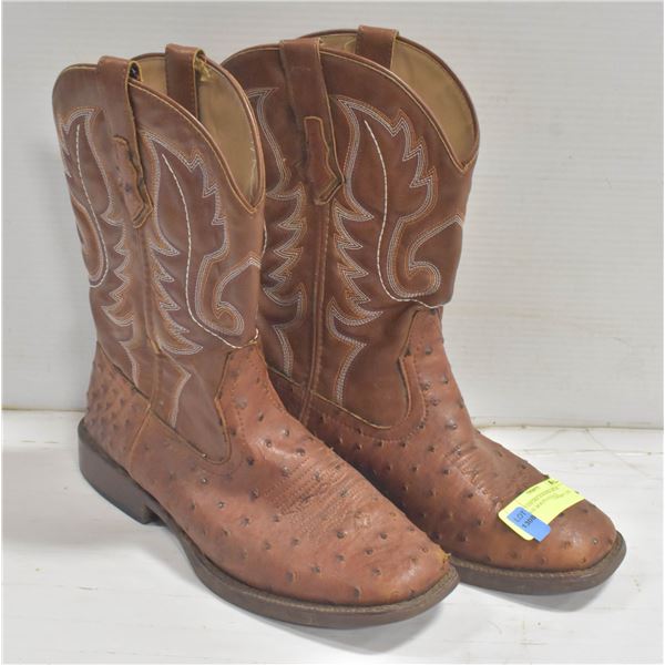 SIZE 9.5 OSTRICH ROPER MENS COWBOY BOOTS-ESTATE