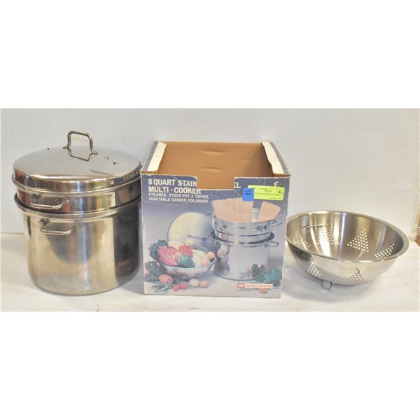 8 QT STAINLESS MULTI COOKER