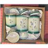 Image 1 : CANISTER SET PAINTED CERAMIC SET OF FOUR