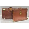 FLAT OF VINTAGE LEATHER DOCTOR BAG &