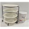 4 TIER EXPANDING SERVING PLATTER AND