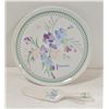 Image 1 : STONEWARE CAKE PLATE AND SERVER