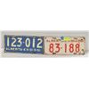 Image 1 : ALBERTA LICENSE PLATES 1950-51-50