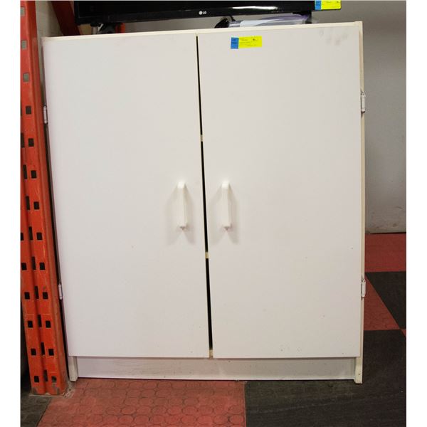 UTILITY CABINET- WHITE- MEASURES 30" X 16" X 35"