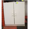 Image 1 : UTILITY CABINET- WHITE- MEASURES 30" X 16" X 35"