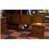 Image 2 : SOLID OAK DRESSER WITH MIRROR 74" X 20" X 77"