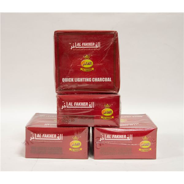 4 BOXES OF SHISHA QUICK LIGHT CHARCOAL BY AL FAKHE