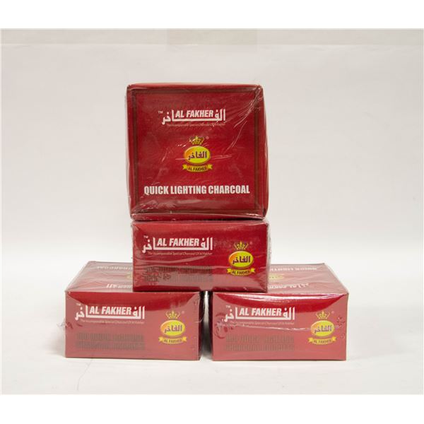 4 BOXES OF SHISHA QUICK LIGHT CHARCOAL BY AL FAKHE