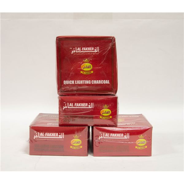 4 BOXES OF SHISHA QUICK LIGHT CHARCOAL BY AL FAKH