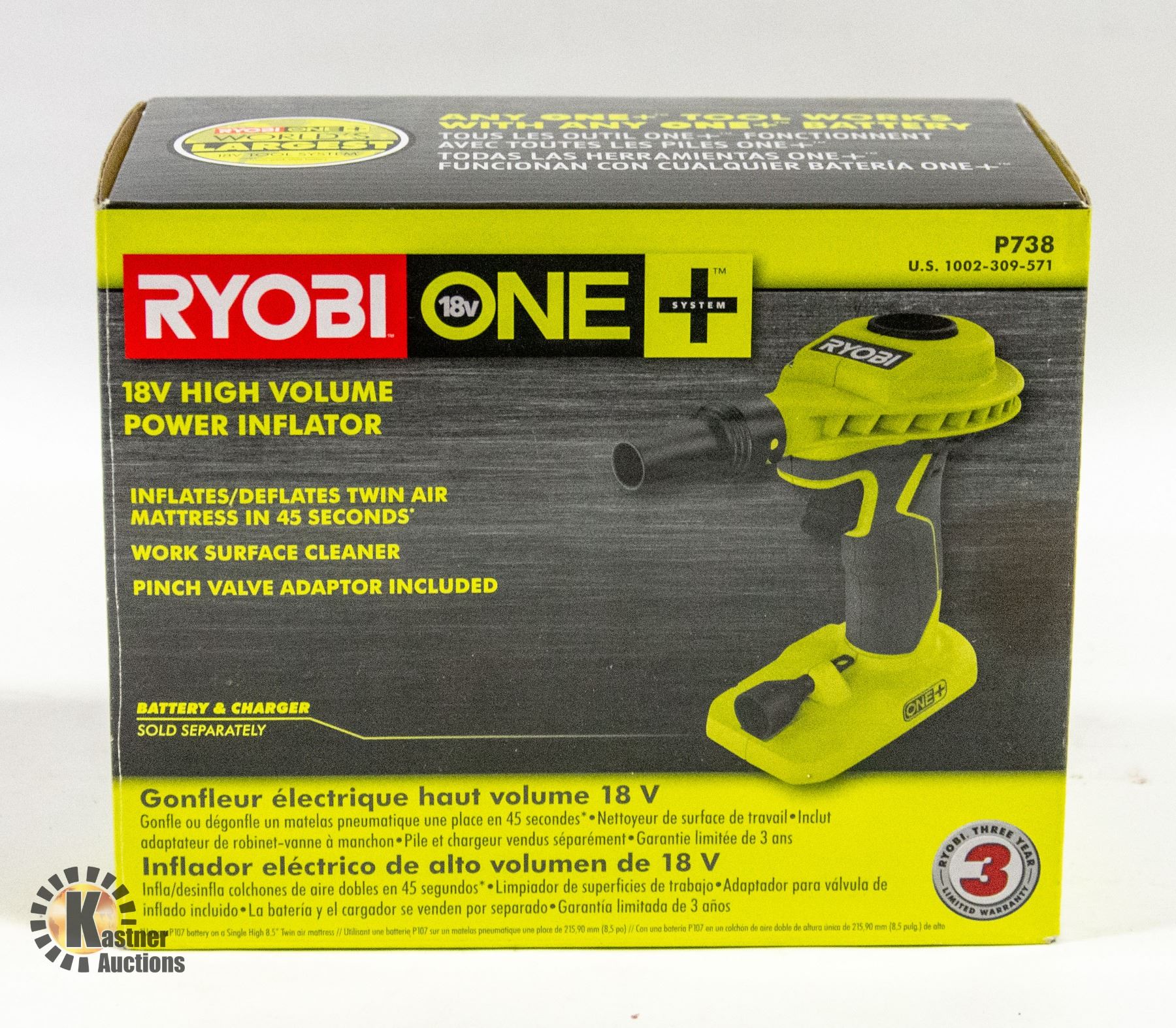 NEW RYOBI ONE+ HIGH VOLUME POWER INFLATOR