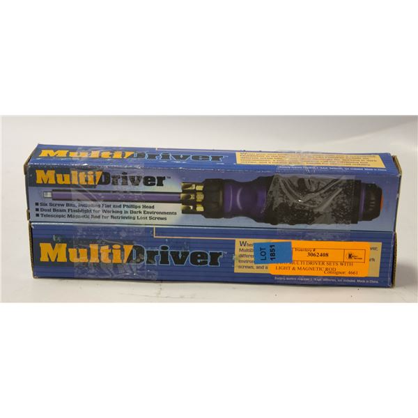 TWO MULTI DRIVER SETS WITH LIGHT & MAGNETIC ROD