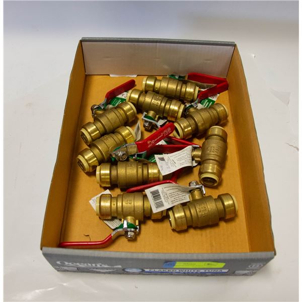 9 X 3/4 INCH PUSH FIT BALL VALVES, FULL PORT,