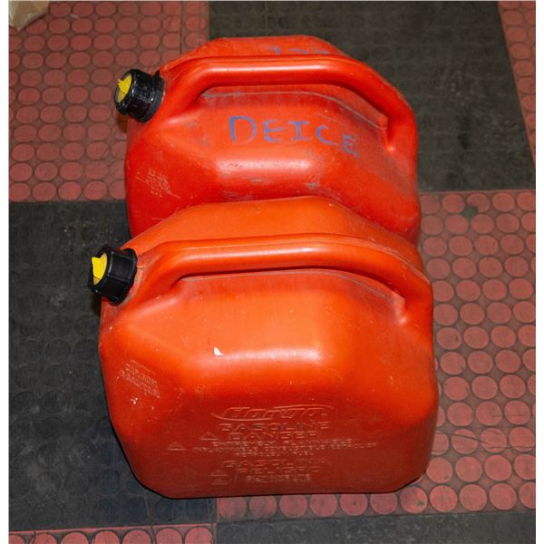 TWO 20 LITRE GASOLINE CONTAINERS