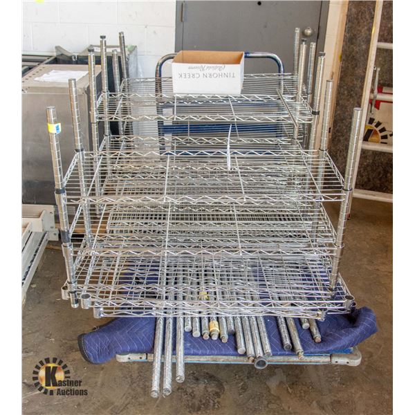 Wall Metro Racking LARGE BUNDLE OF METRO RACKING APPROX 4-5 UNITS