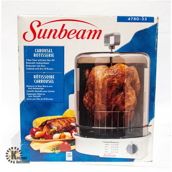 UNCLAIMED SUNBEAM CAROUSEL ROTISSERIE IN BOX