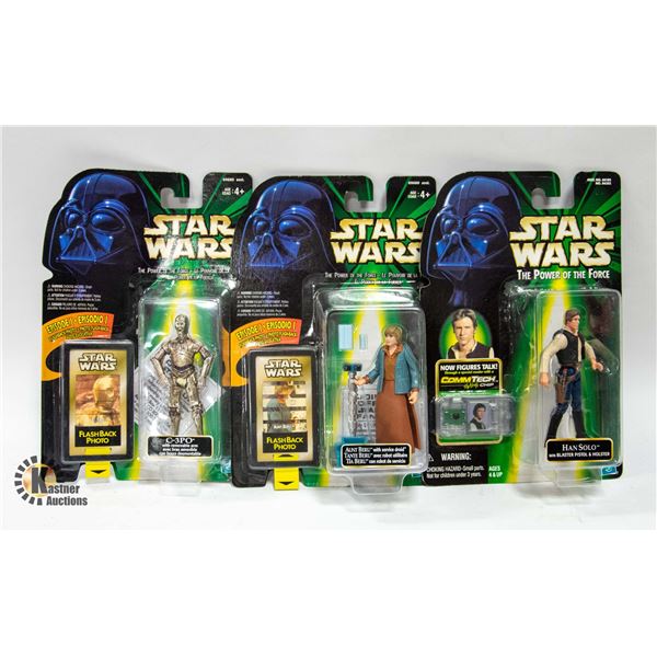 UNCLAIMED 3 STARWARS FIGURINES