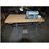 Image 1 : Singer Sewing Machine With Table
