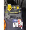 Image 3 : PORTABLE CABLE 6GAL 150PSI PORTABLE PANCAKE COMPRESSOR, AIR HOSE, DEWALT PNEUMATIC FINISH STAPLER