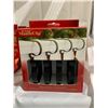Image 1 : The Original Mantle Clip, Stocking Hanger 6X 4 pc - Black