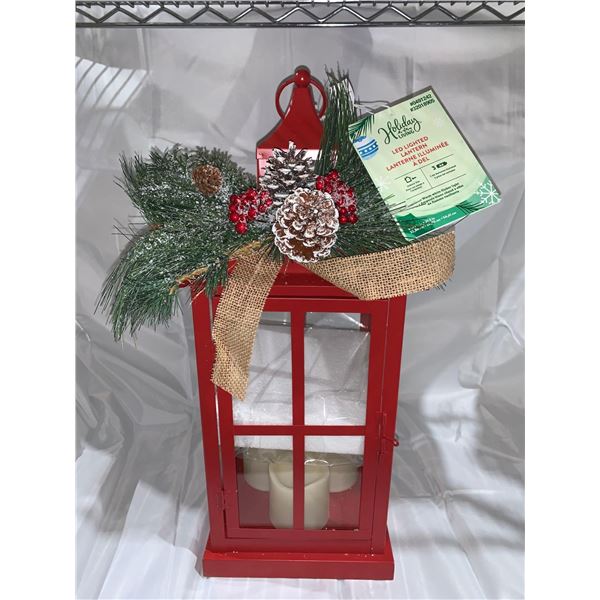 Holiday Living LED Lighted Red Lantern