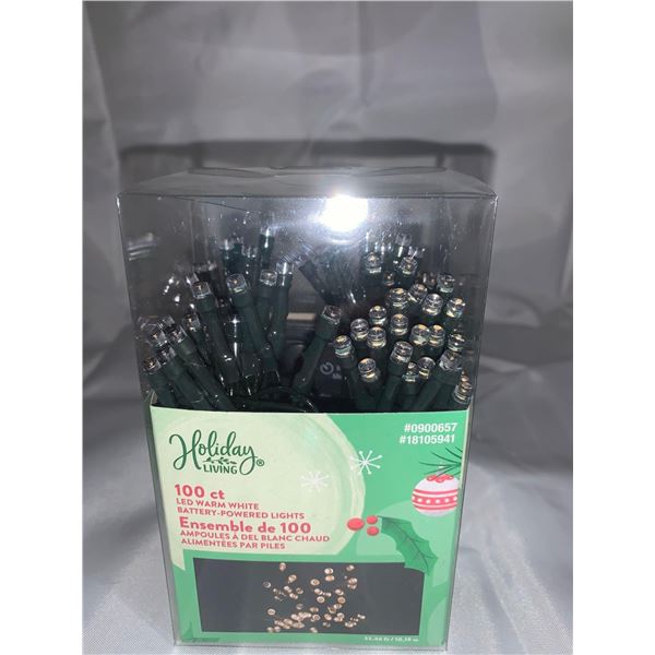 Holiday Living 100Ct LED Warm White Battery Powered Lights