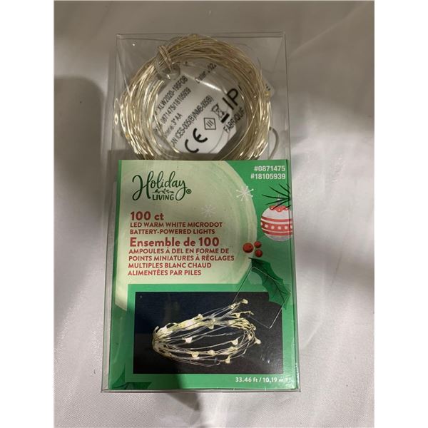 Holiday Living 100ct LED Warm White MircoDot Battery Powered Light