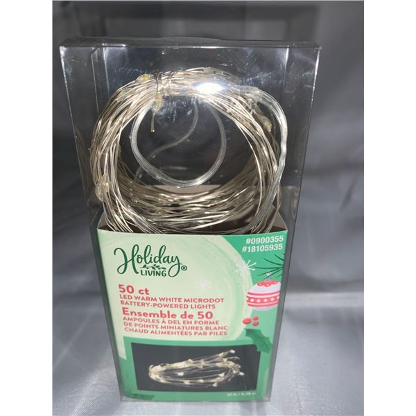 Holiday Living 50 Count LED White Microlights