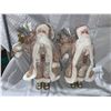 Image 1 : Lot of 2 Holiday Living Pink Satin & Ceramic Santas 18" tall