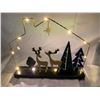 Image 2 : Battery Operated Light Up Reindeer & Tree Decoration 12"x10"