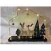 Image 1 : Battery Operated Light Up Reindeer & Tree Decoration 12"x10"