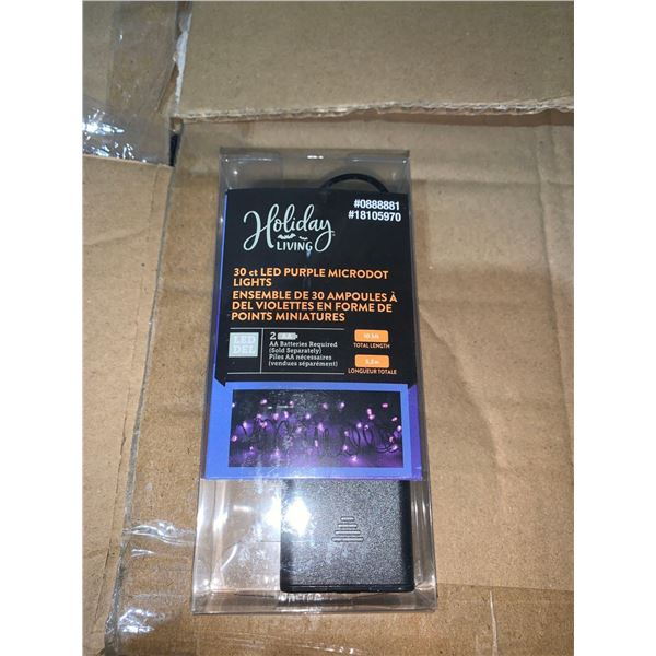 Holiday Living 30 Count Purple Microdot Lights